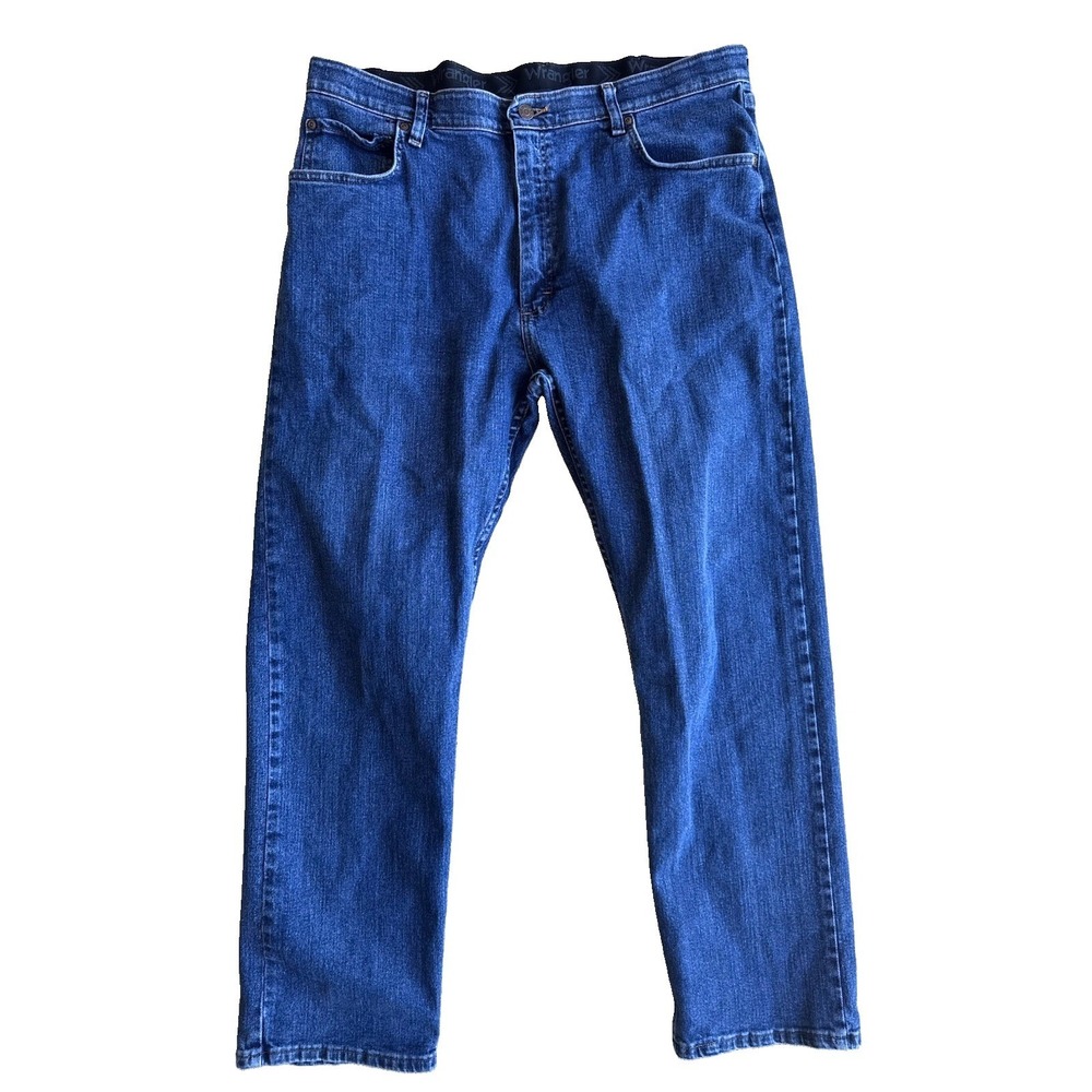 Wrangler Five Star Jeans Mens 38x30 Blue Medium Wash Regular Fit Straight Denim